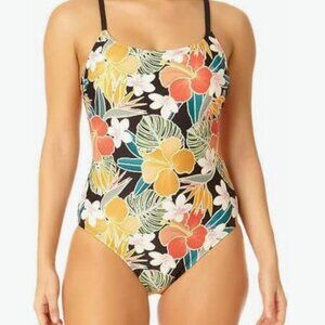 NWT Hurley 1-piece swimsuit Womens Small soft cups floral tropical comfortable